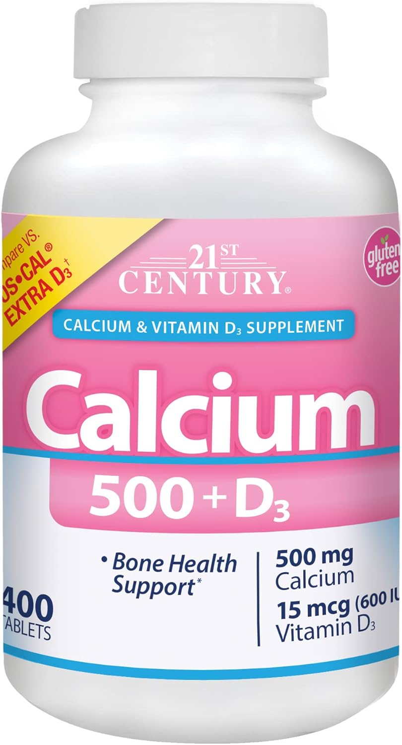 Calcium 500 Plus Extra D Caplets, 400 Count M21755