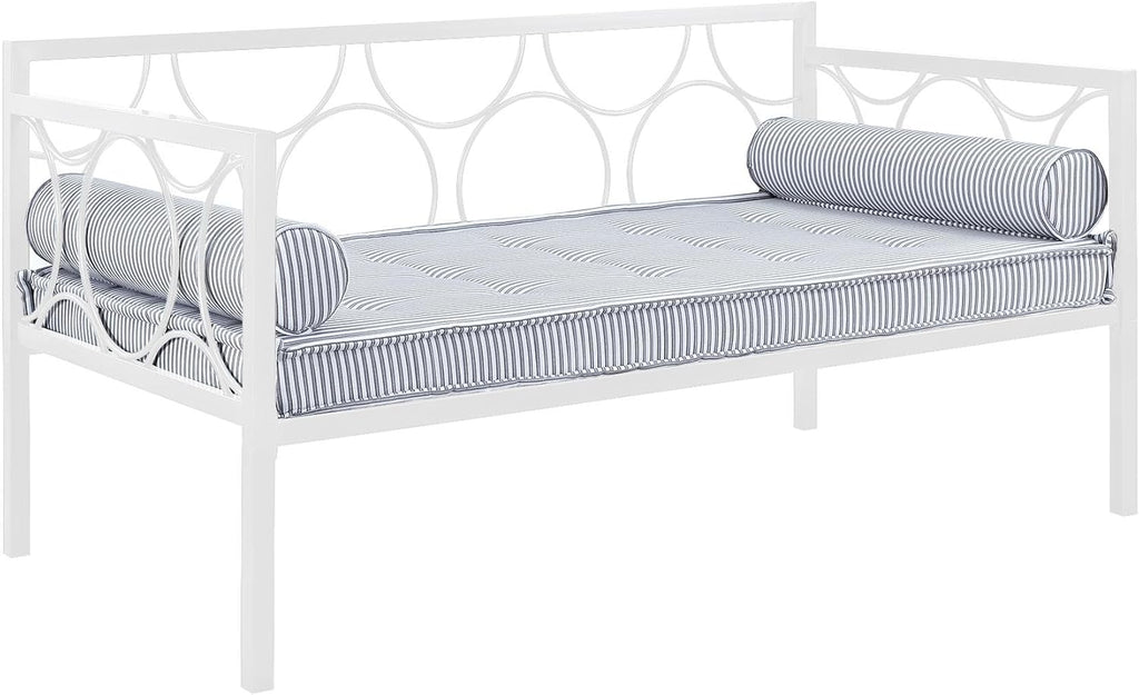 White Metal Daybed Frame Sofa Bed Twin Size K64726