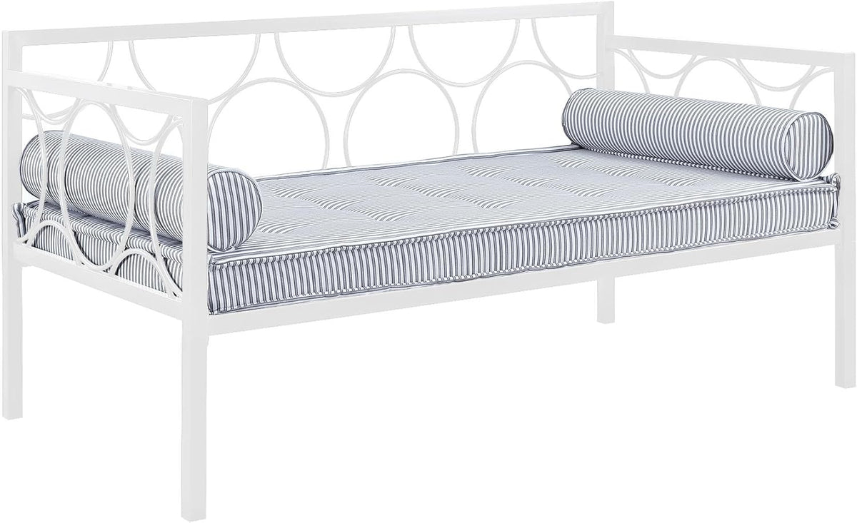 White Metal Daybed Frame Sofa Bed Twin Size K64726