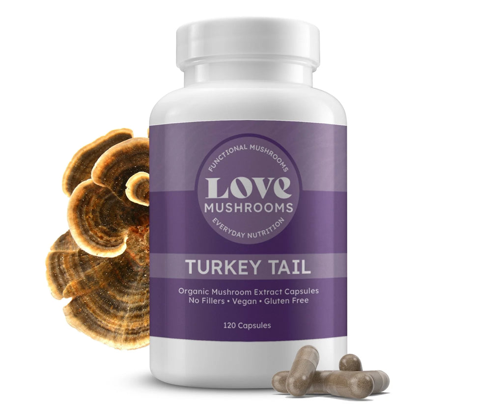 Turkey Tail Mushroom Extract Capsules Organic 120 Count A56865