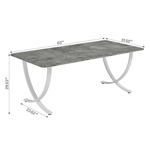 63” White and Gold Executive Desk T316169