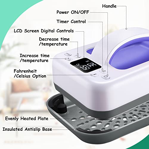 7" x 5" Blue Heat Press Machine G505