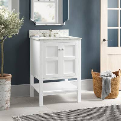 White Single Bathroom Vanity U3028