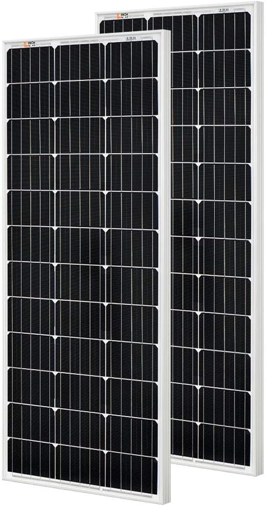 200 Watt 12 Volt Monocrystalline Solar Panel 2 Pack L497