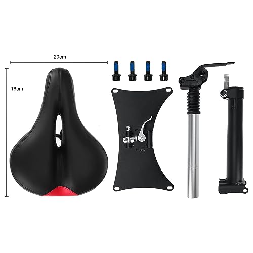 Electric Scooter Seat Height Adjustable Leather Saddle Foldable Removable C641434
