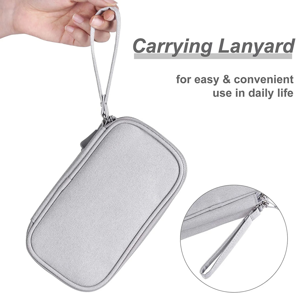 Compact Light Grey Travel Electronics Organizer Bag M937742