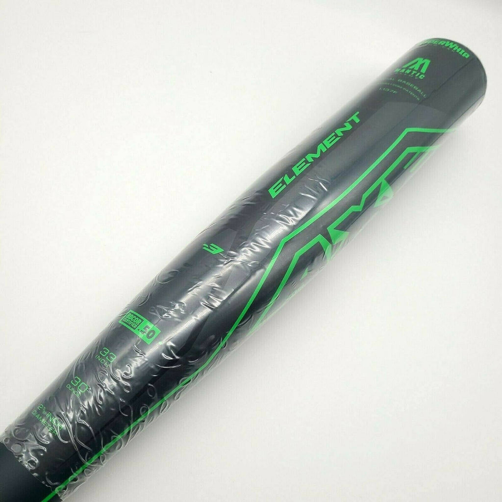 Black/Green Alloy BBCOR Baseball Bat I37487