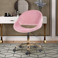 Pink Faux Fur Adjustable Swivel Vanity Chair A233