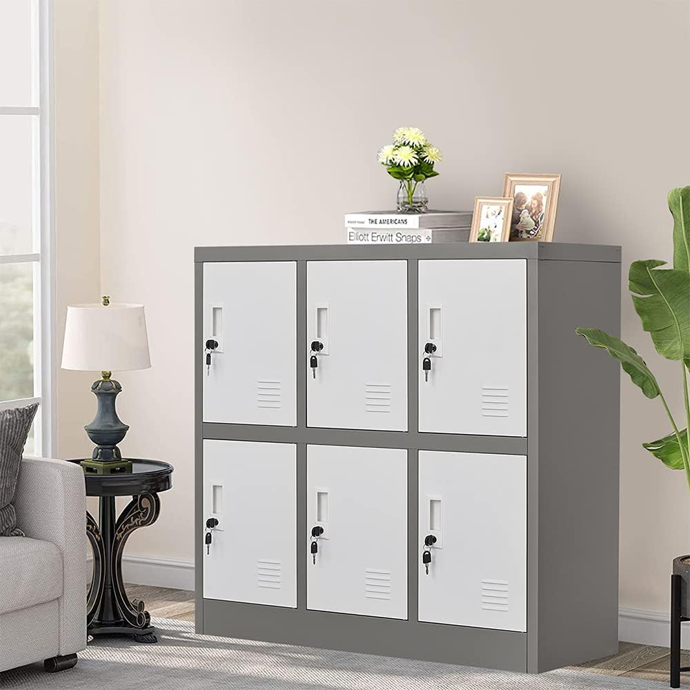6 Doors Metal Locker Cabinet with Lock V106287
