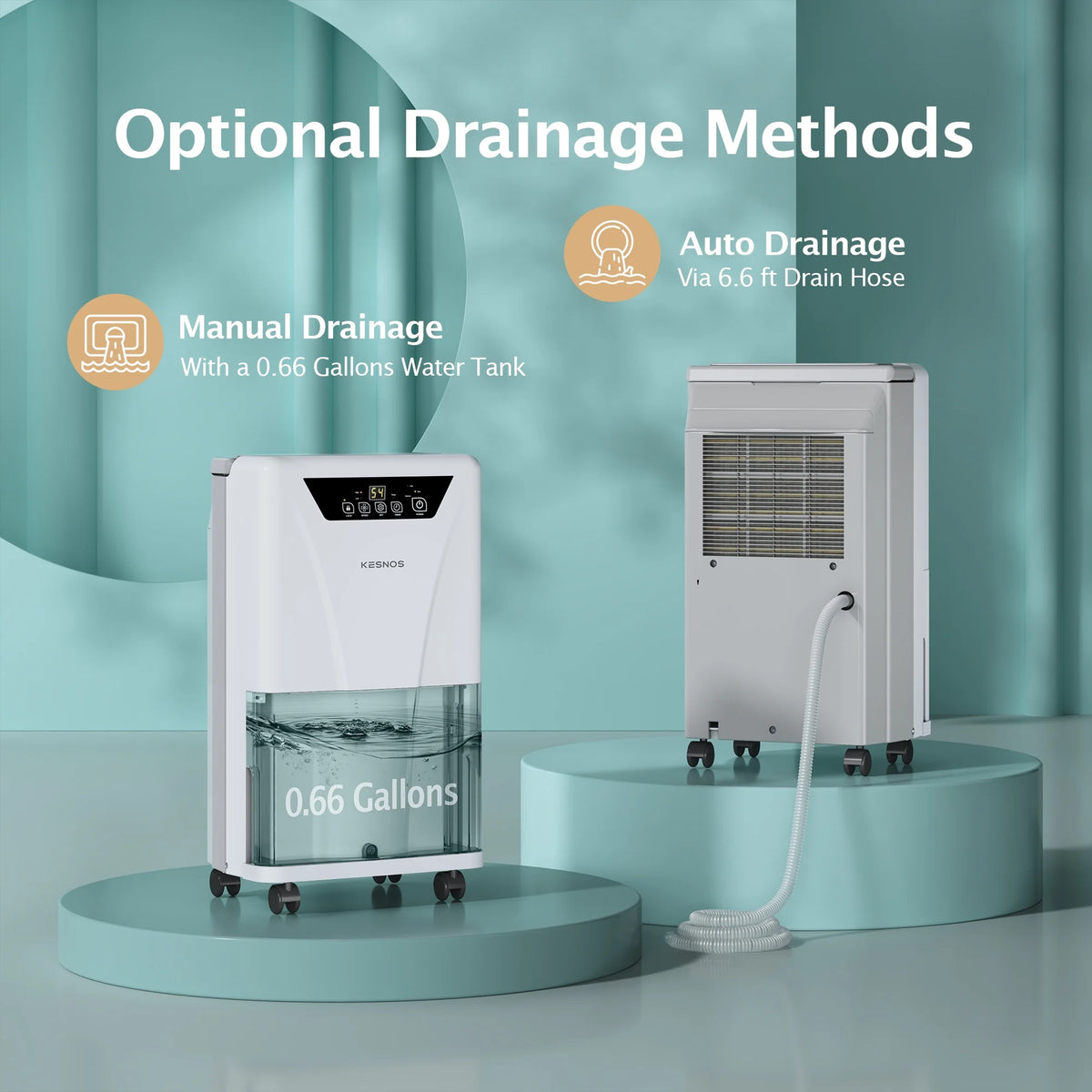 34 Pints Dehumidifier with Drain Hose L105