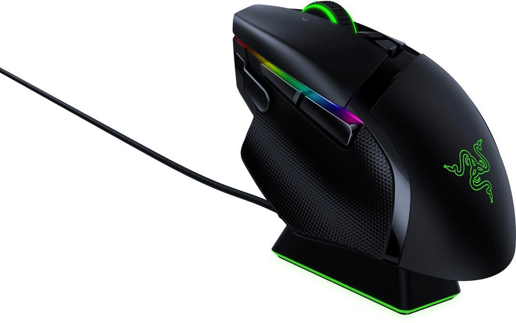 Black Wireless Gaming Mouse with Charging Dock K396