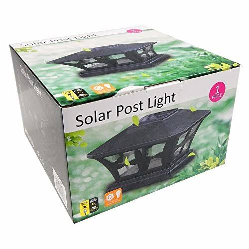 Black 4 Pack Solar LED Post Cap Light W759038