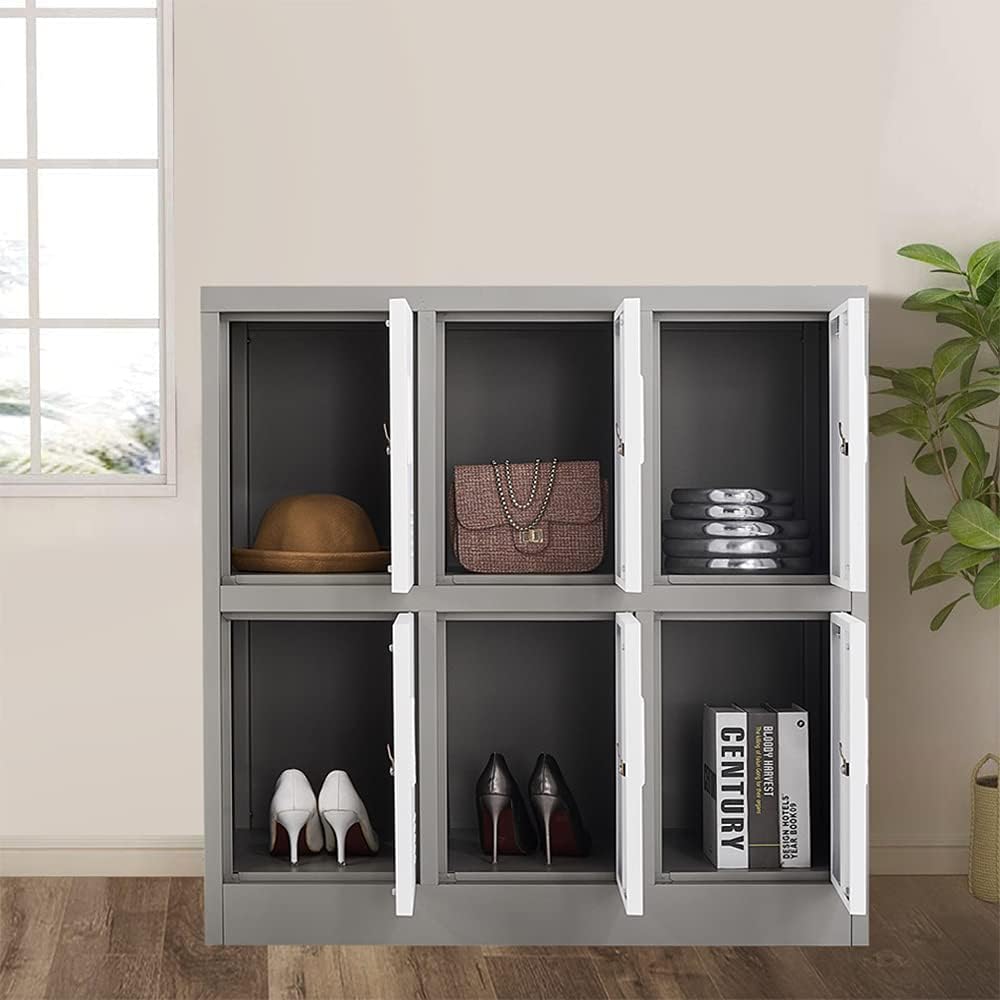 6 Doors Metal Locker Cabinet with Lock V106287