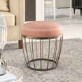 Brass Cage Metal Accent Stool E642621