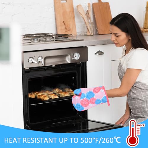 Christmas Oven Mitts Gloves Heat Resistant Silicone Q10704