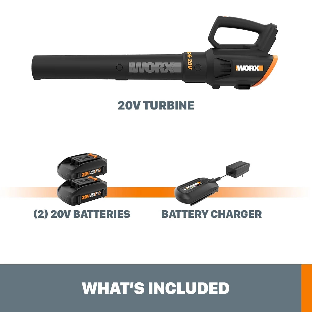 20 Volt Cordless 2 Speed Leaf Blower with 2 Batteries Y889