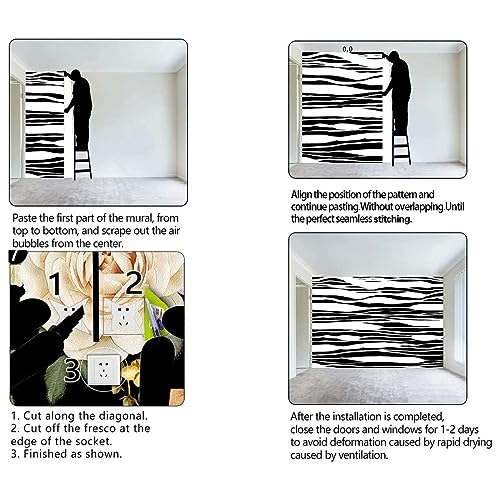 Colorful Zebra Wallpaper 40" X 31.5" Y512484