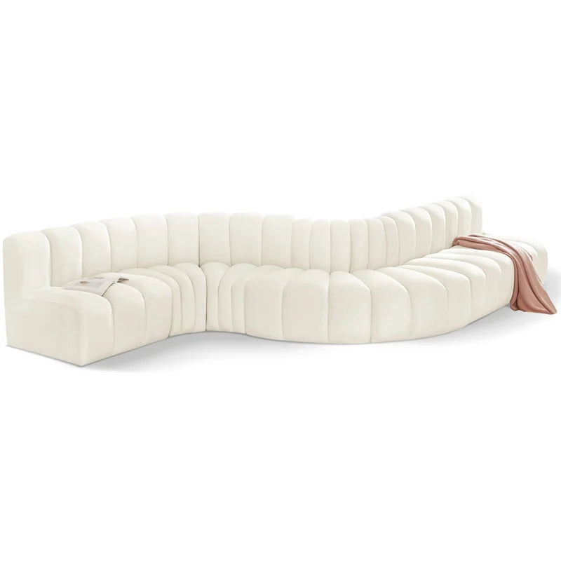 Cream Velvet Modular Sofa Y35305