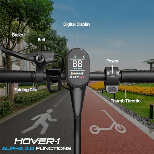 Foldable Electric Scooter with 450W Brushless Motor, 18 mph Max Speed, 10" Air-Filled Tires and 12 Mile Range T11624