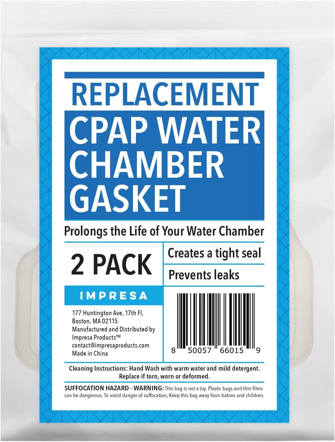 [2 Pack] Replacement Gaskets for ResMed AirSense 10 Water Chamber Z454946