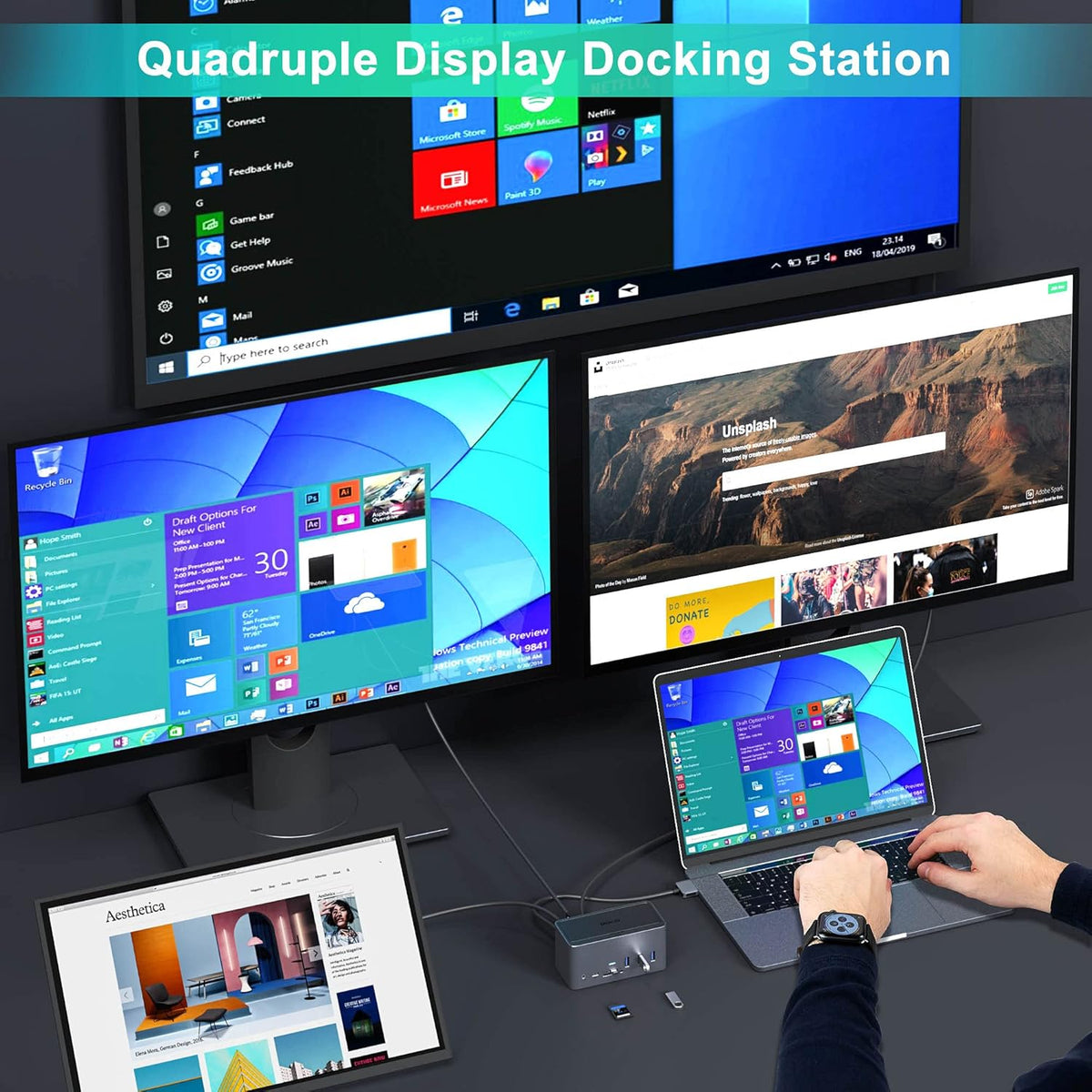 18in1 USB C Docking Station with SSD Enclosure J2857