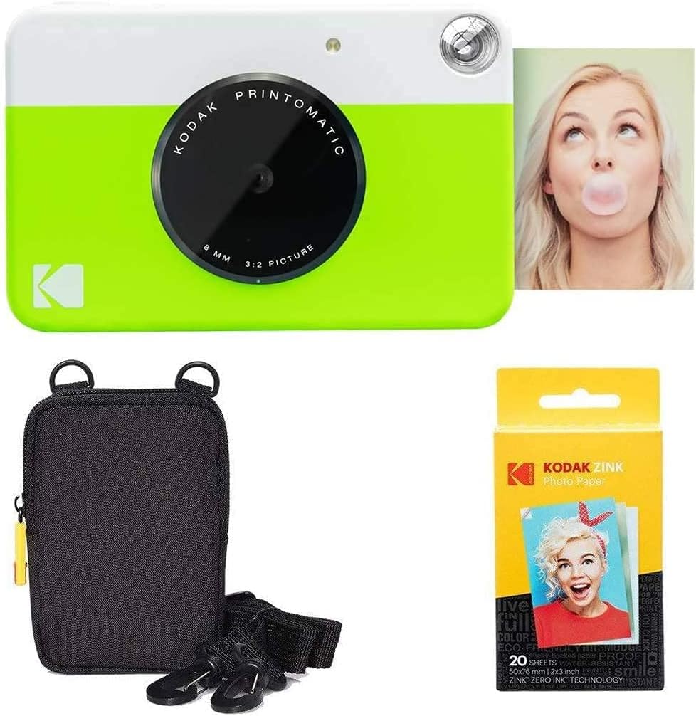 Grey Instant Camera with Zink Paper and Case X675258