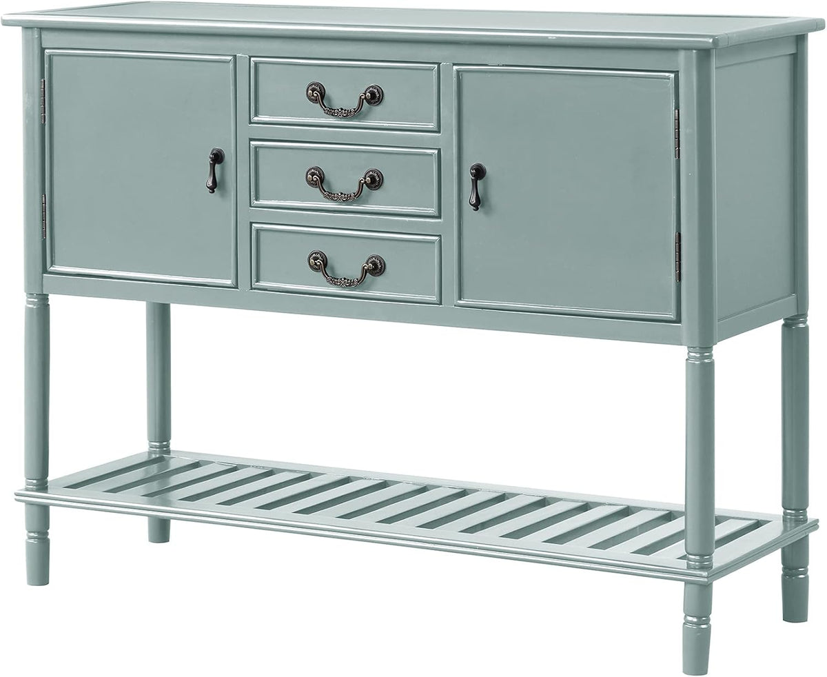 Solid Wood Console Table with 3 Drawers, 2 Cabinet and 1 Shelf N686668