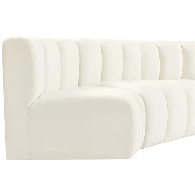 Cream Velvet Modular Sofa Y35305