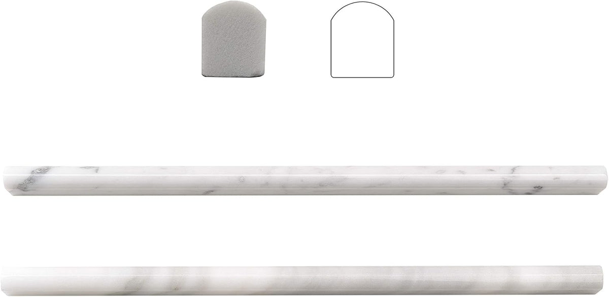 White 20 Pack Marble Pencil Liner Tile Polished X4441