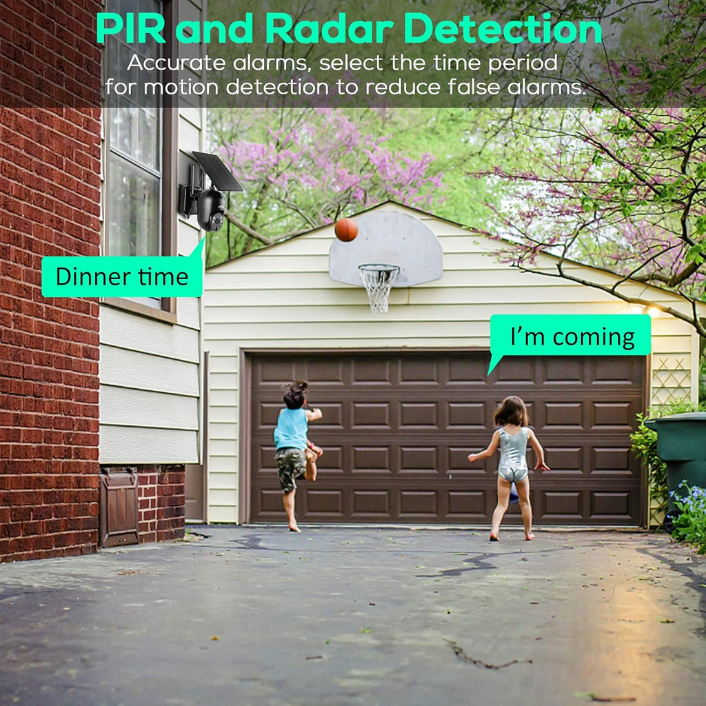 Wireless 360° PTZ 15000mAh Battery Powered Security Camera with Spotlight M721