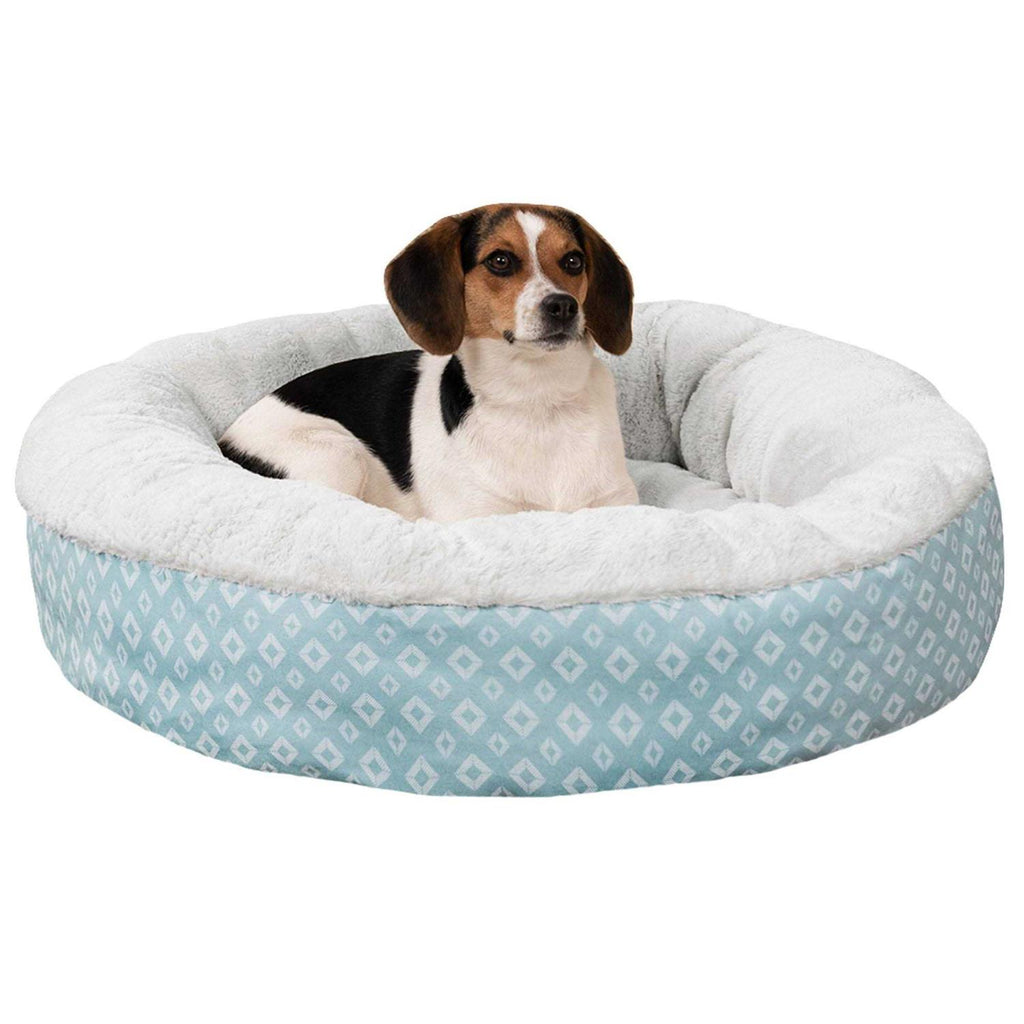 Plush Diamond Print Donut Pet Bed P71022