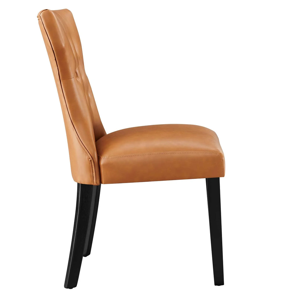 Tan Vinyl Side Chair C809618