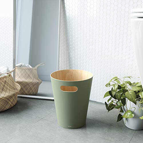Natural 2 Gallon Wooden Trash Can O86658