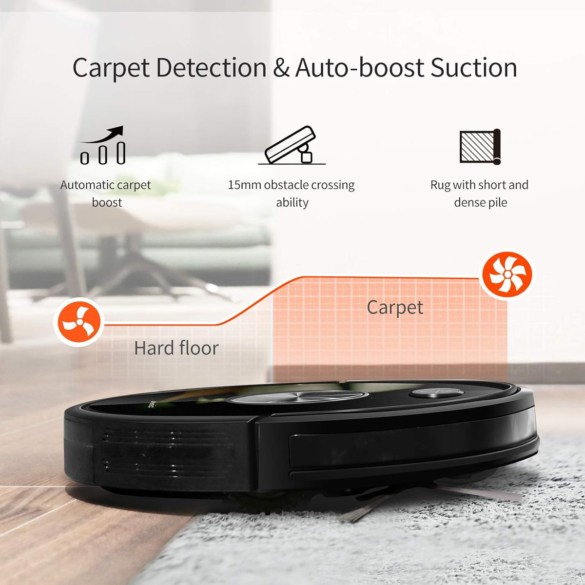 Robot Vacuum Cleaner and Mop, 3000Pa Suction, 150Mins Runtime N668
