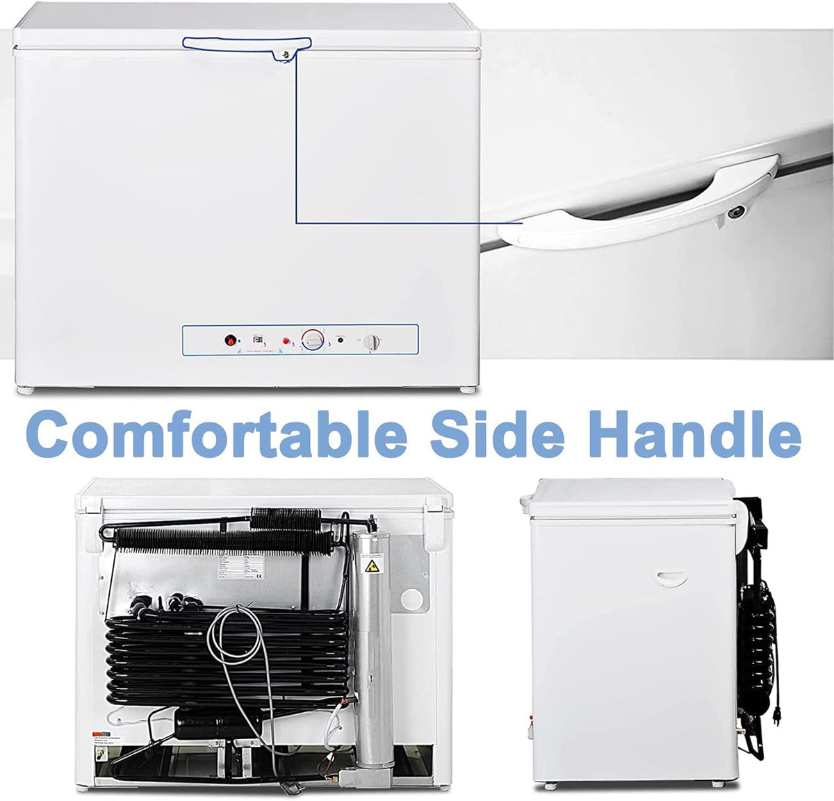 White Propane Freezer 7 Cu.Ft with Lock E5952