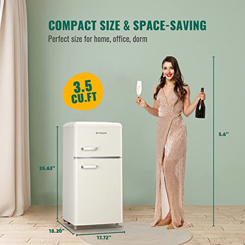 Retro Mini Fridge with two doors U7278
