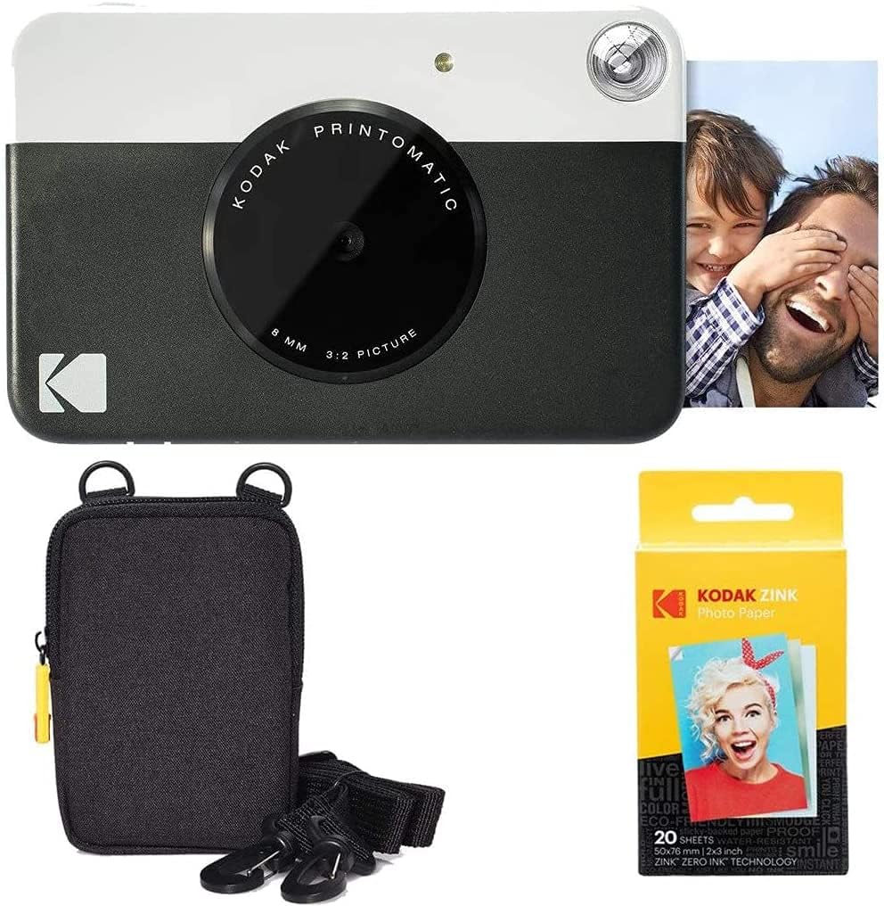 Grey Instant Camera with Zink Paper and Case X675258