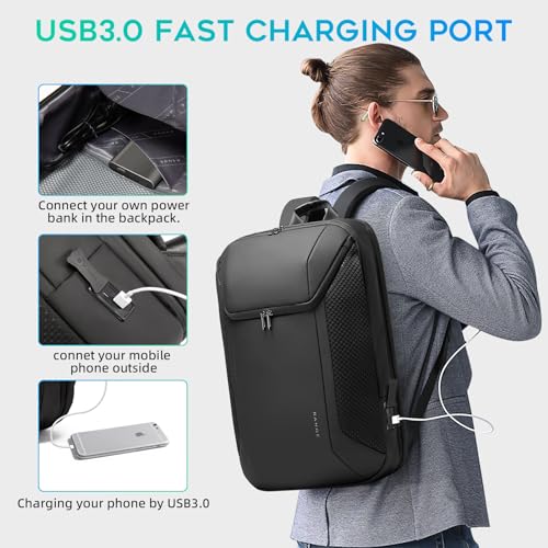 Men's Laptop Backpack Fits 15.6 Inch Notebook with USB3.0 Fast Charging Port H552