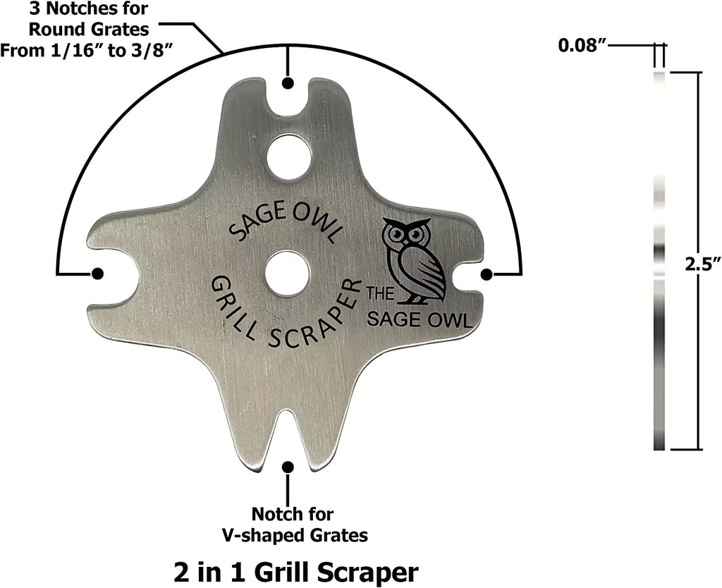 Bristle Free Stainless Steel Grill Scraper Tool with 17" Long Handle G237488