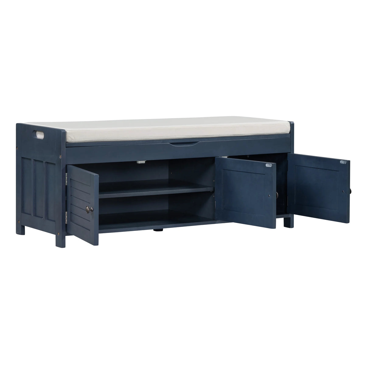Blue Storage Bench I20596
