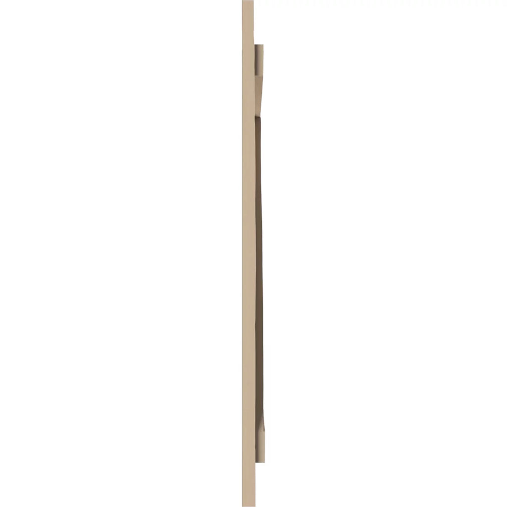 Primed Tan Faux Wood Shutters E340508