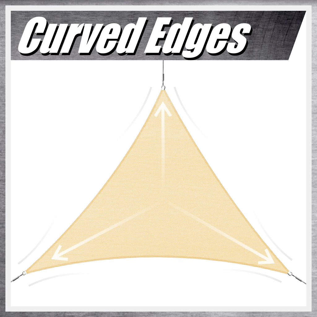 Beige Sun Shade Sail Canopy Awning E229