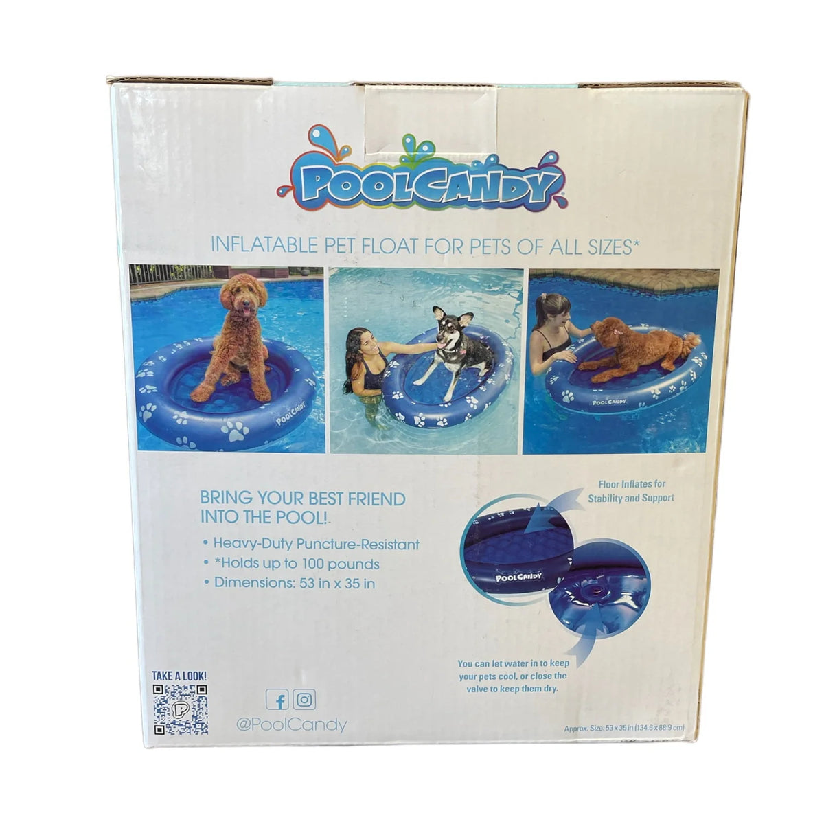 Dog Pool Float and Lounger, Blue F16799