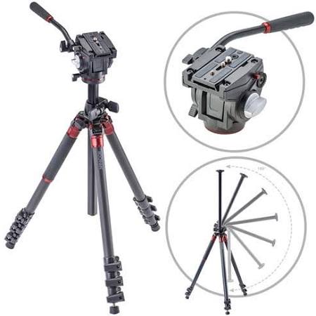 Carbon Fiber Tripod with Fluid Video Head E25785
