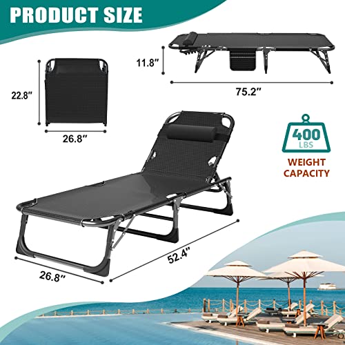 Oversized Heavy Duty Folding Camping Cot with Carry Bag, 2Pack Q783715