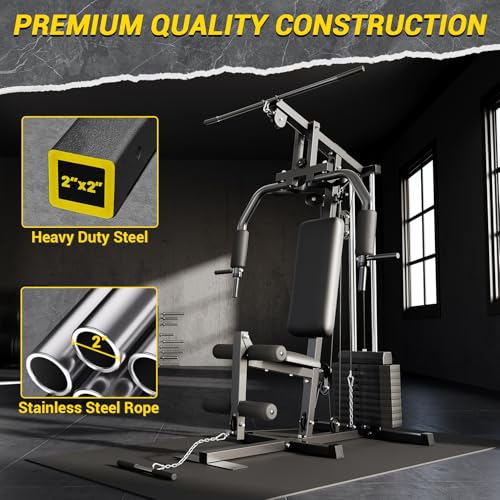 100LBS Weight Stack Multifunctional Home Gym Exercise Equipment Z239