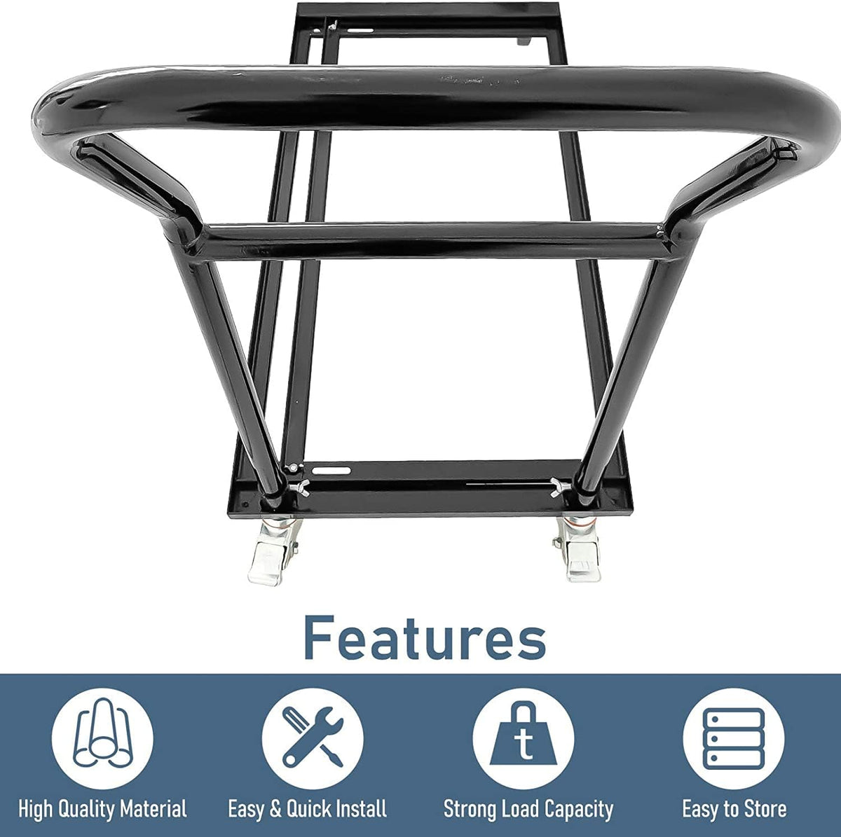 Black Folding Chair Dolly Steel Frame I345