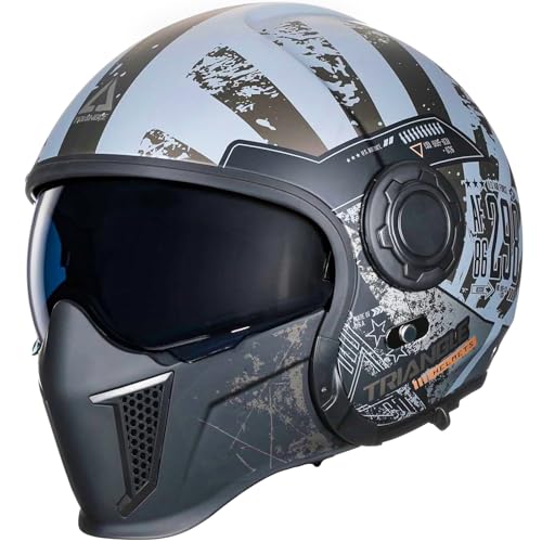 Full Face Motorcycle Helmet, Dual Visor with Internal Tinted Sunshield, Black, L L98967