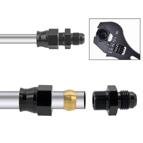 Aluminum Alloy Black Anodized 3/8" Straight Compression Fitting Adapter V3917