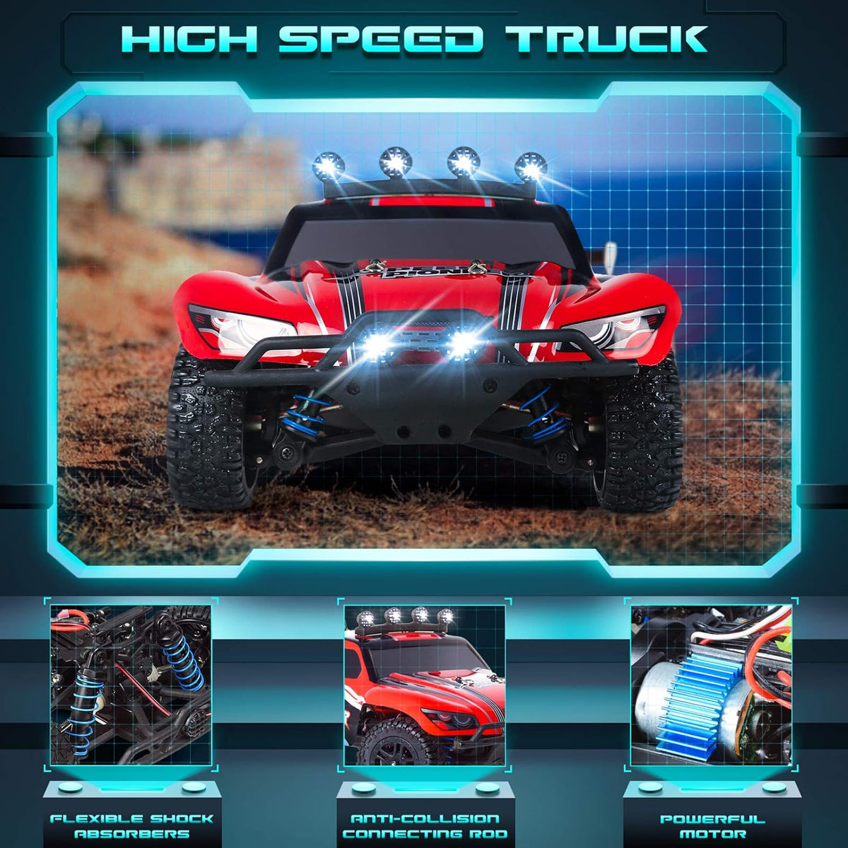 1/18 Scale 4WD Off-Road RC Monster Truck W6524